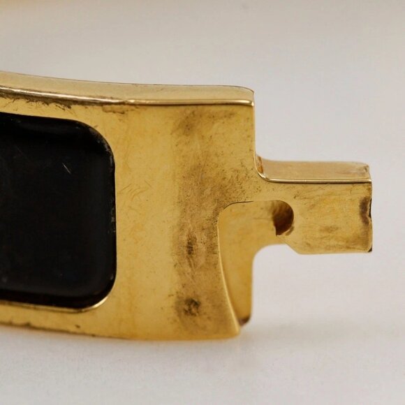 HERMES Click H Bangle black Plated Gold 34.3g Women - Picture 5 of 12